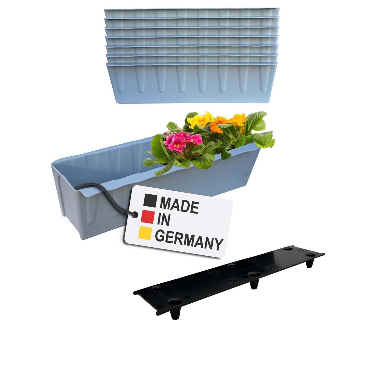 BURI Pflanzkübel Europaletten Blumenkasten Grau 6 günstig online kaufen