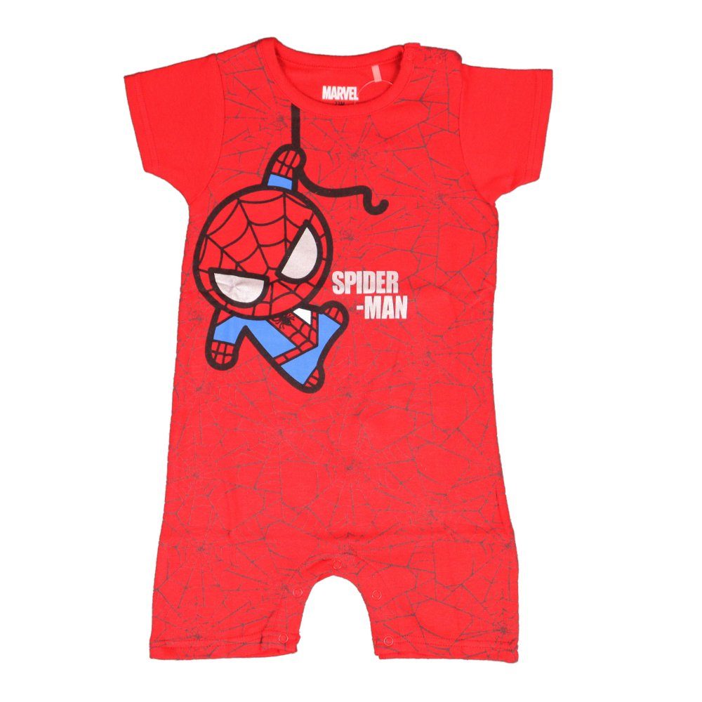 MARVEL Strampler »Spiderman Baby kurzarm Einteiler« Gr. 62 bis 92, in Rot