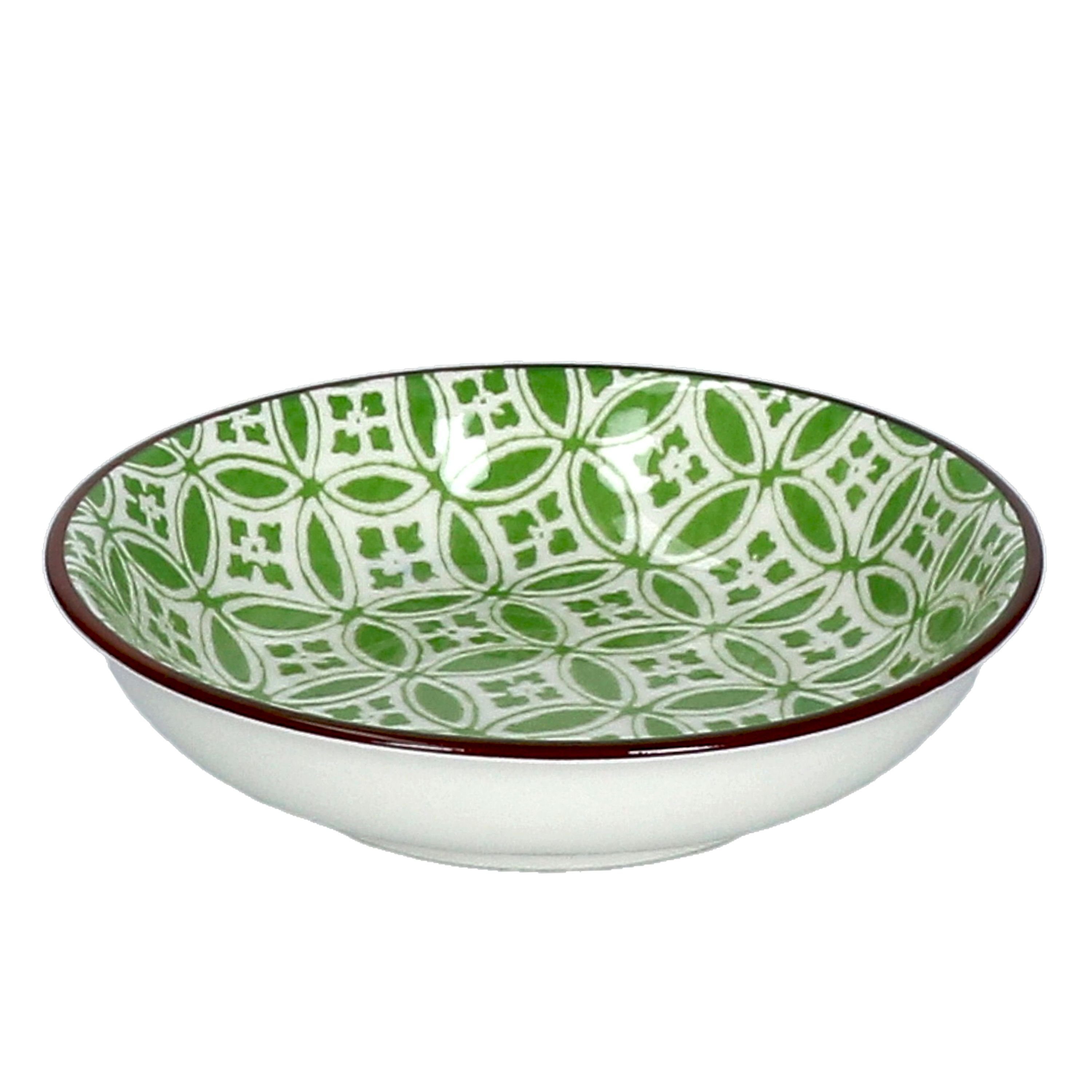 Ritzenhoff & Breker Servierschale 4er Set Schale flach 9,5cm Lime Sao - Ritzenhoff 744910, Porzellan