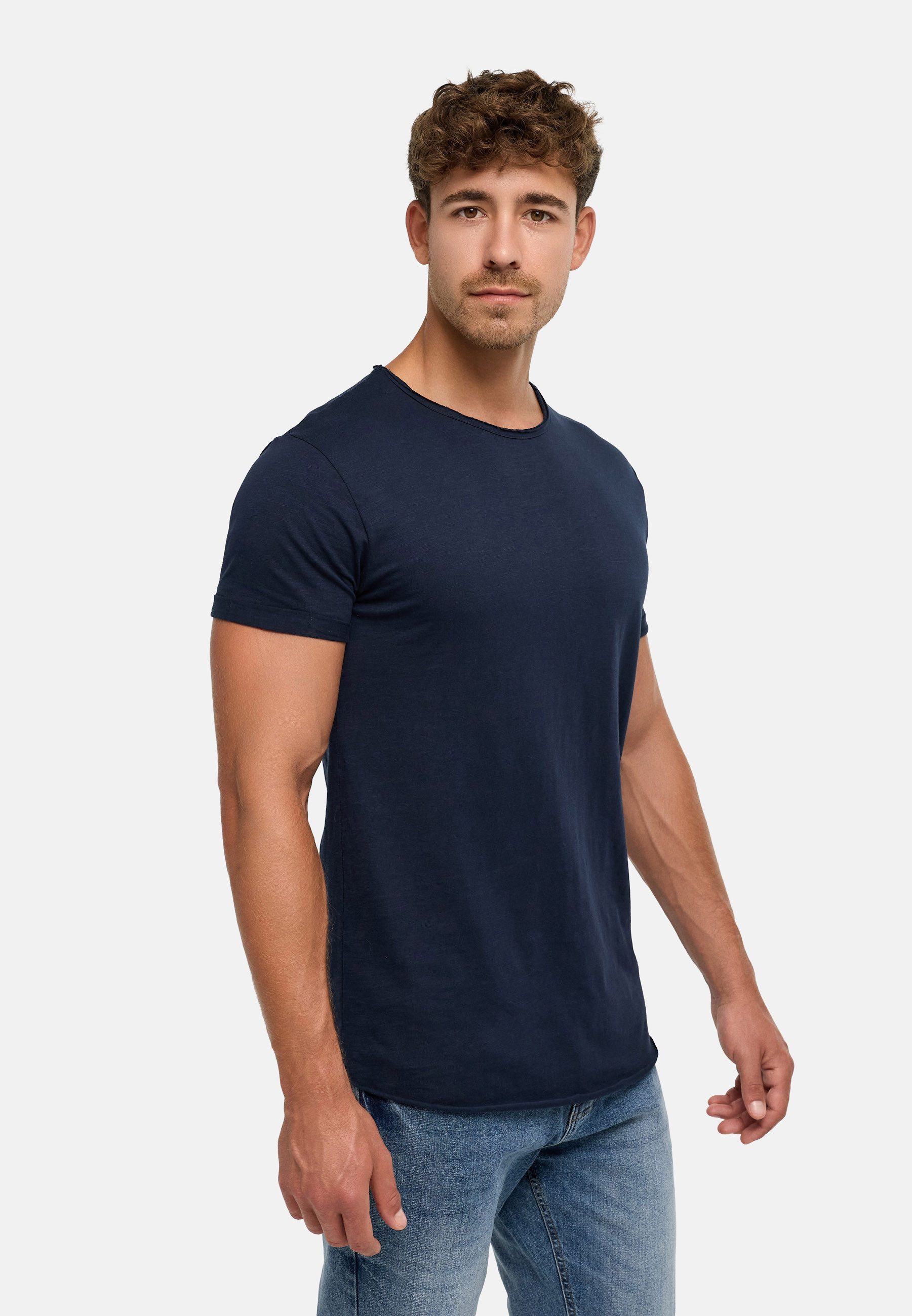 INDICODE T-Shirt Herren Willbur Tee Shirt Tee Herrenshirt mit Rundhalsausschnitt, 100% Baumwolle – Bild 3 von 5