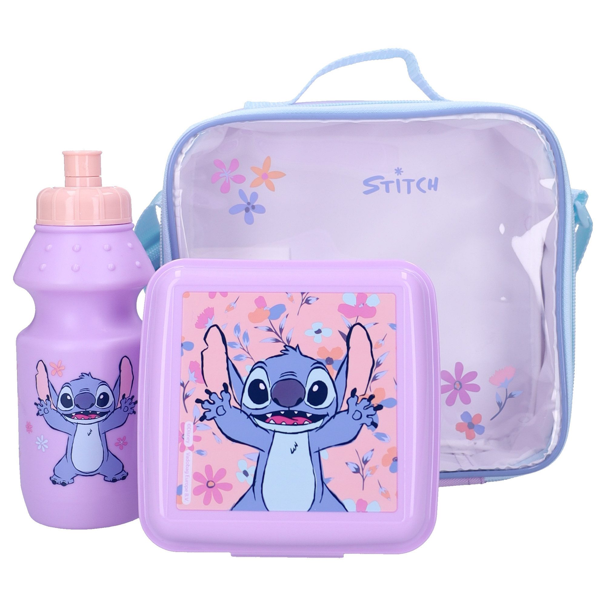 Disney Lunchbox Stitch Kinder Lunchtasche So Yummy mit Zubehör, Polyester
