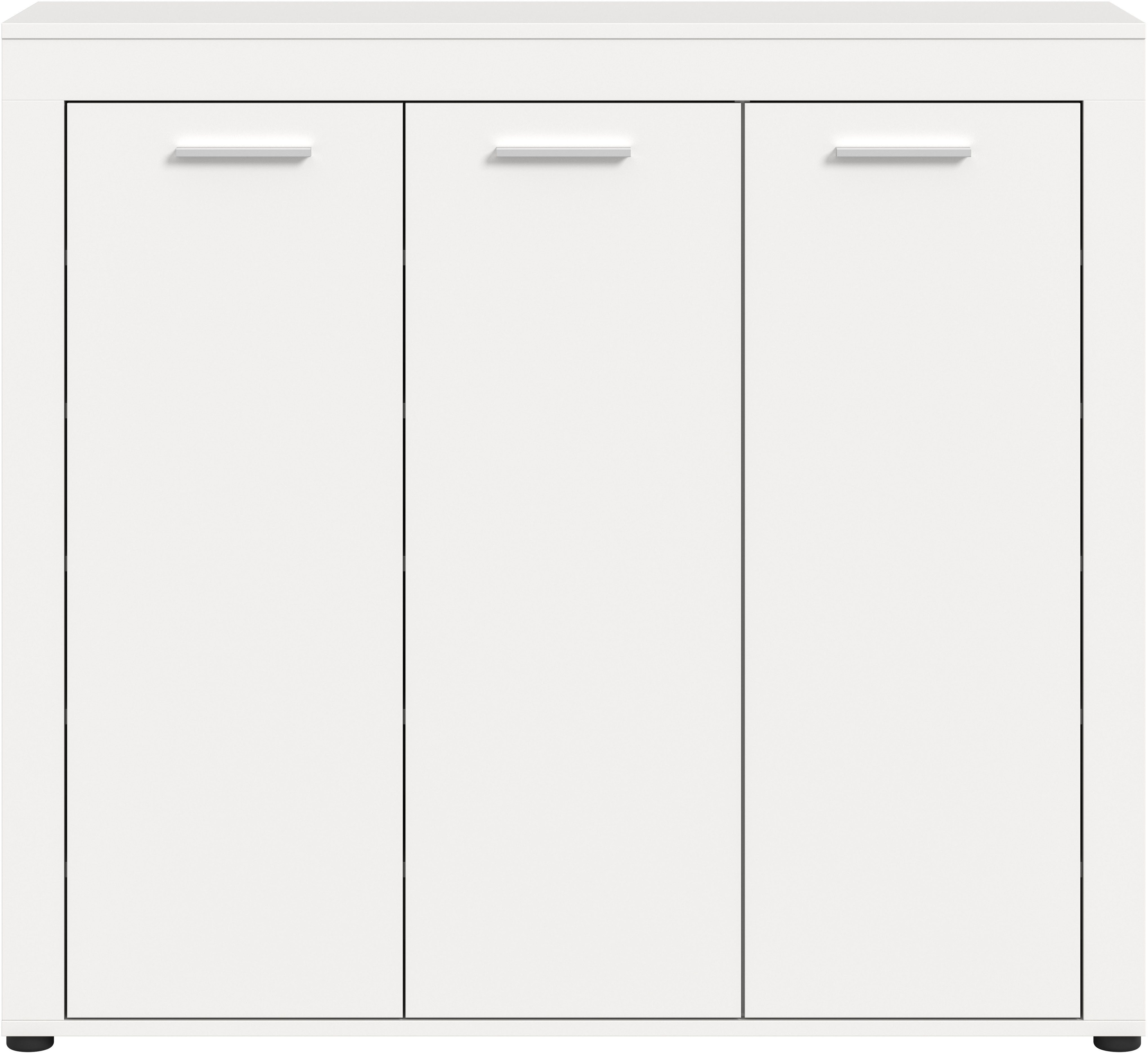 OTTO home Schuhschrank AOSTA, Höhe 108cm, 3 Türen, 10 Einlegeböden, 12 Fächer (in verschiedenen Farbausführungen erhältlich, individuell kombinierbar) Kommode, Schrank, Sideboard, Flurkommode, Anrichte, Garderobenschrank