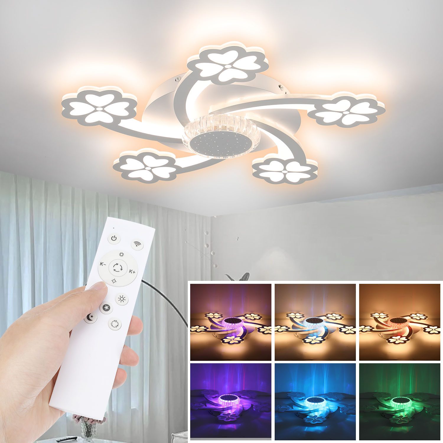 oyajia LED Deckenleuchte 54W Deckenleuchte mit günstig online kaufen