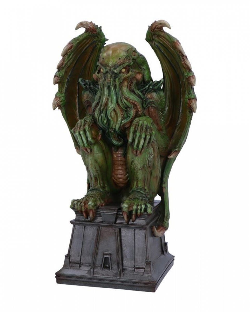 Horror-Shop Dekofigur Grüne Cthulhu Statue mit Flügel 32cm