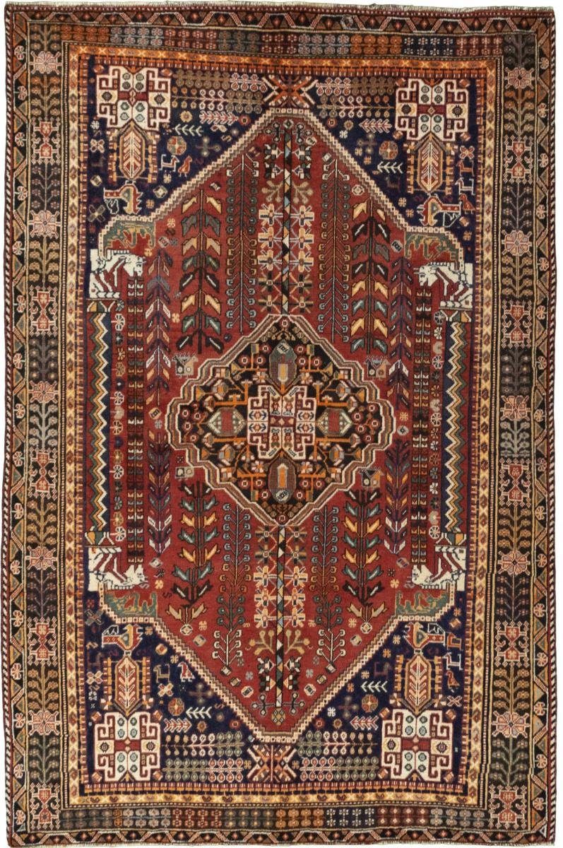 Orientteppich Shiraz 164x251 Handgeknüpfter Orientteppich / Perserteppich, Nain Trading, rechteckig, Höhe: 10 mm