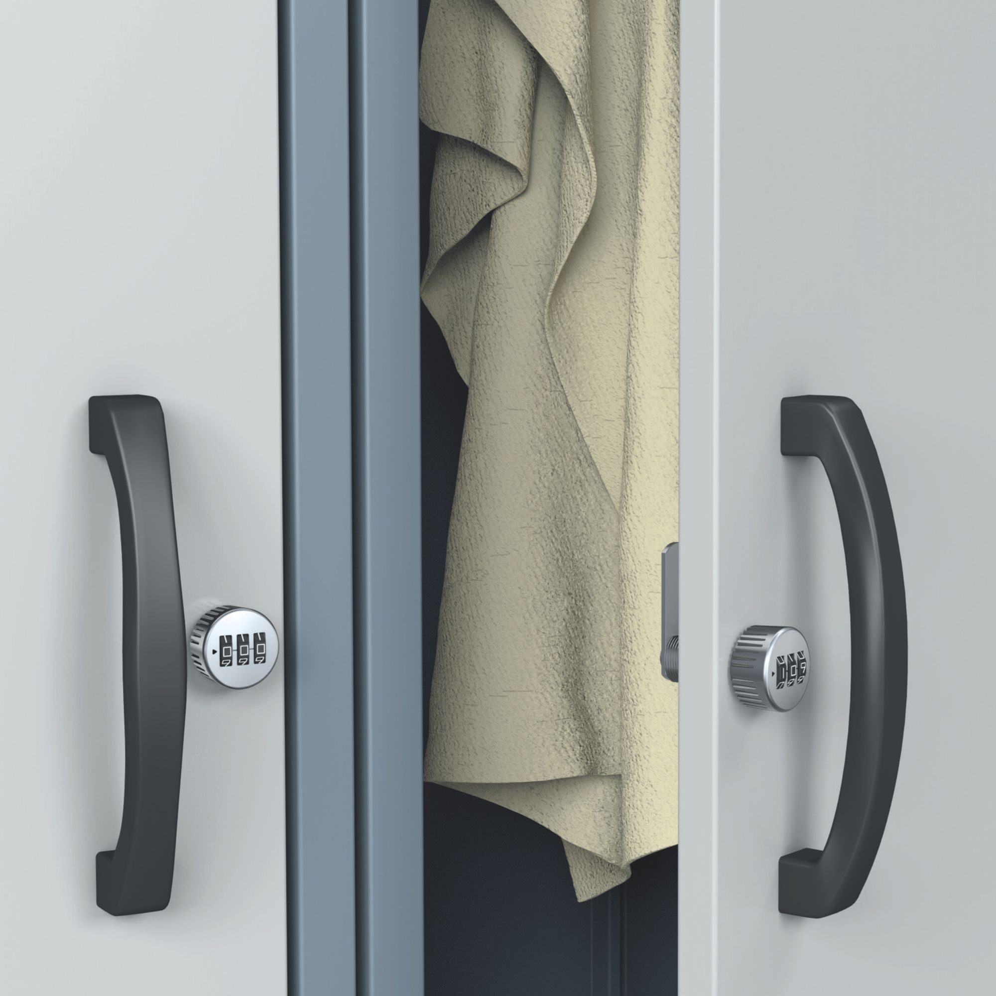 BASI Türzusatzschlösser Hebelschloss, (Packung, 1-St), Zahlenkombination 3-stelliger, Ideal für Spinde, universal, 1 Stück