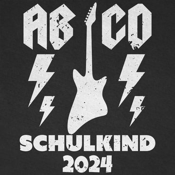 Shirtracer T-Shirt AB CD Schulkind 2024 Gitarre Einschulung Junge Schulanfang Geschenke