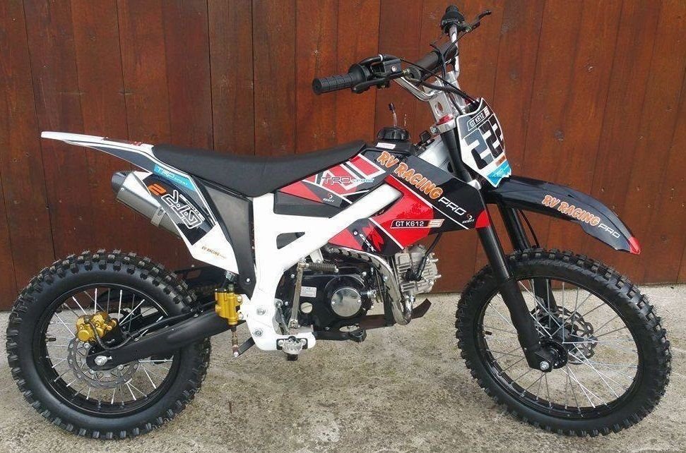 KXD Dirt-Bike 125ccm Dirtbike Pitbike KXD 612 4Takt 17/14 Enduro Cross Motorrad