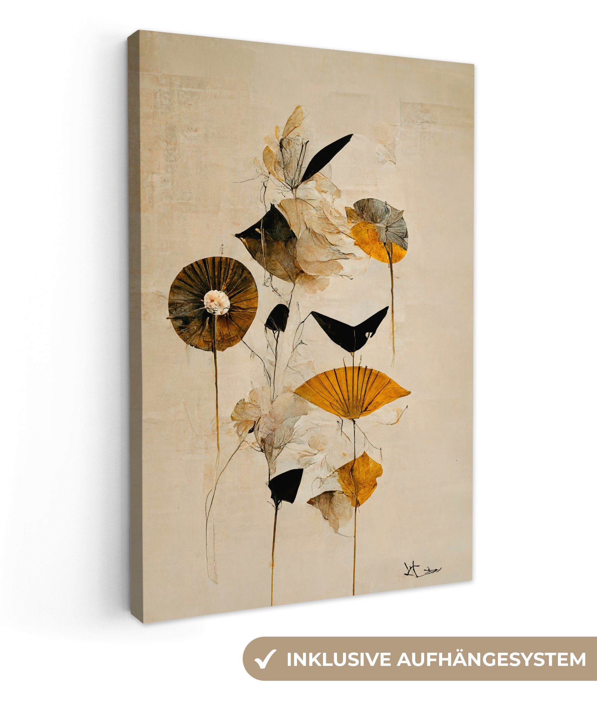 OneMillionCanvasses® Leinwandbild Blumen - Vintage - günstig online kaufen