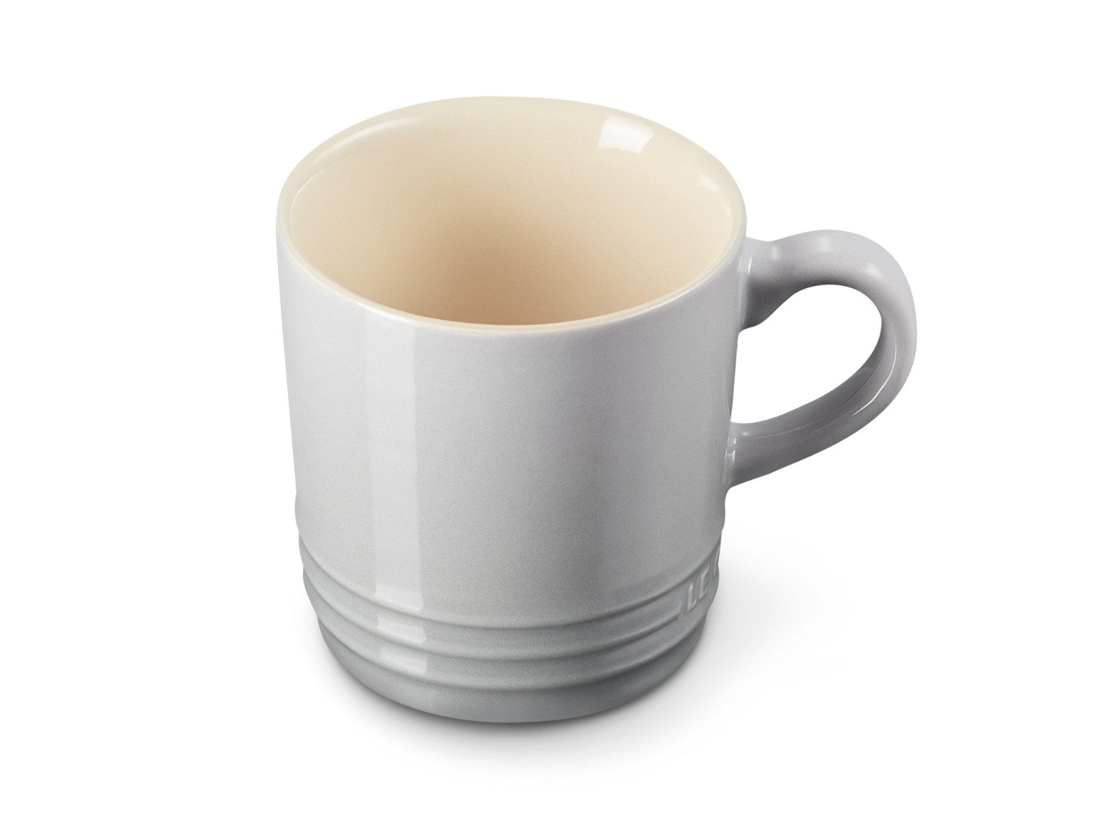 LE CREUSET Becher Becher mit Henkel perlgrau 0,1l, Steinzeug