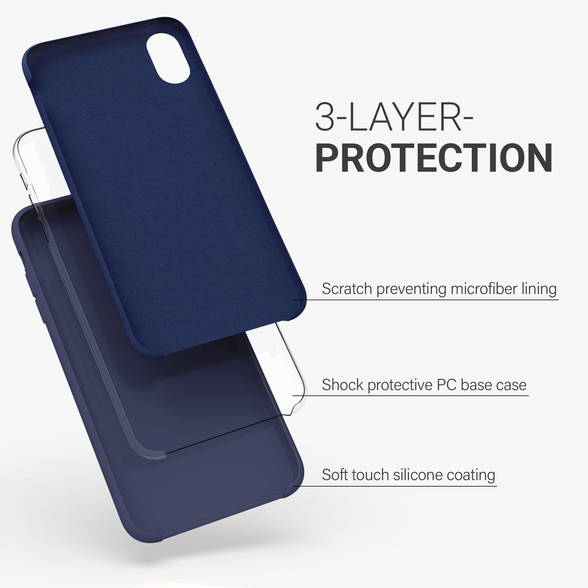 kwmobile Handyhülle Handyhülle für Apple iPhone XR Hülle, Weiches Handy Silikon Case - Schutzhülle Cover