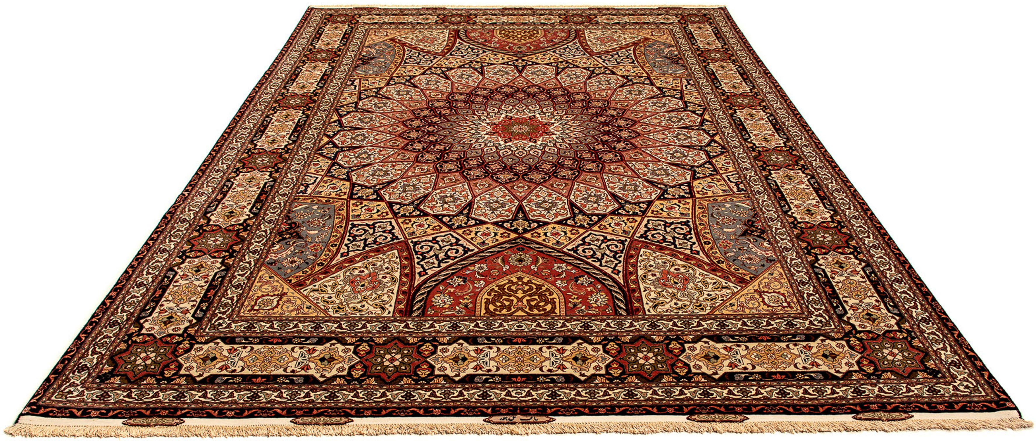 Orientteppich Perser - Täbriz - Royal - 352 x 247 cm - mehrfarbig, morgenland, rechteckig, Höhe: 7 mm, Wohnzimmer, Handgeknüpft, Einzelstück mit Zertifikat