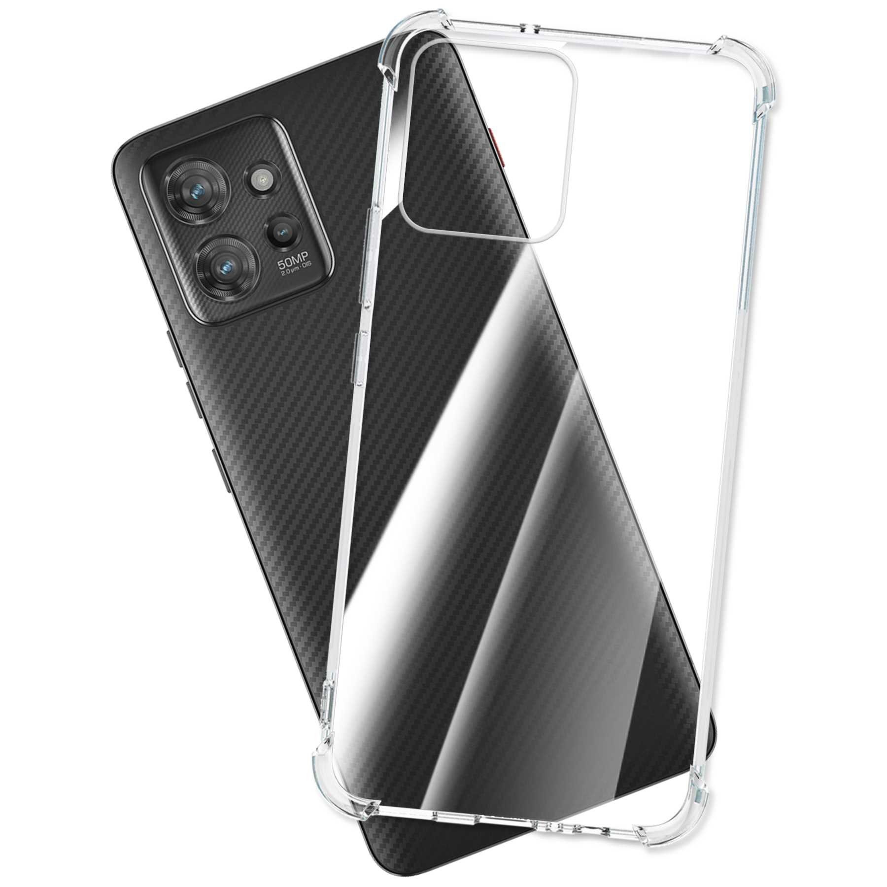 mtb more energy Smartphone-Hülle Clear Armor Case für Motorola ThinkPhone (6.6), Transparente TPU Schutzhülle Case Backcover mit Anti-Shock Verstärkung