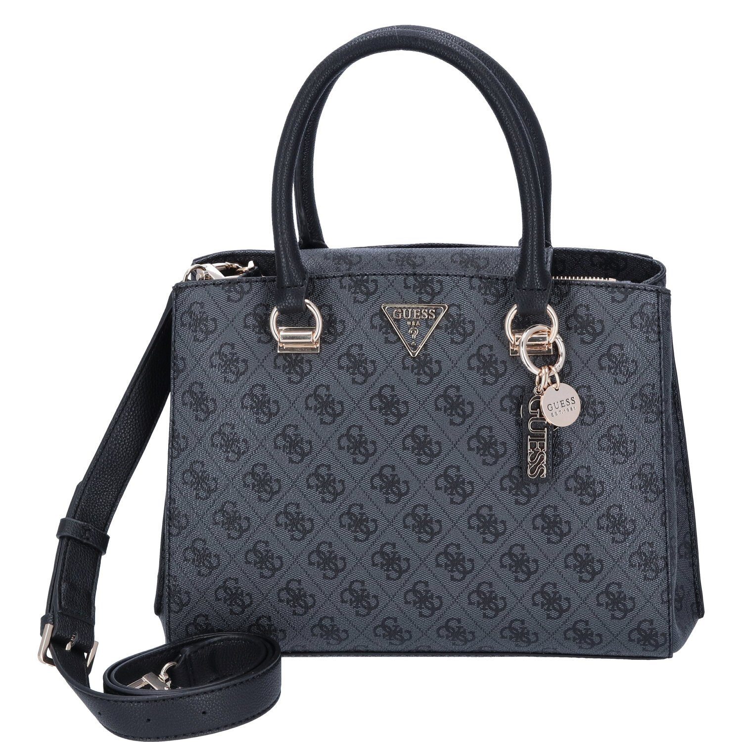 Guess Umhängetasche GUESS Damen Handtasche Noelle Coal Logo (1, 1-tlg., 1)