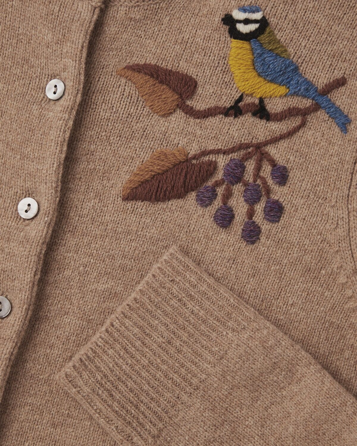 Highmoor Strickjacke Strickcardigan mit Stickerei