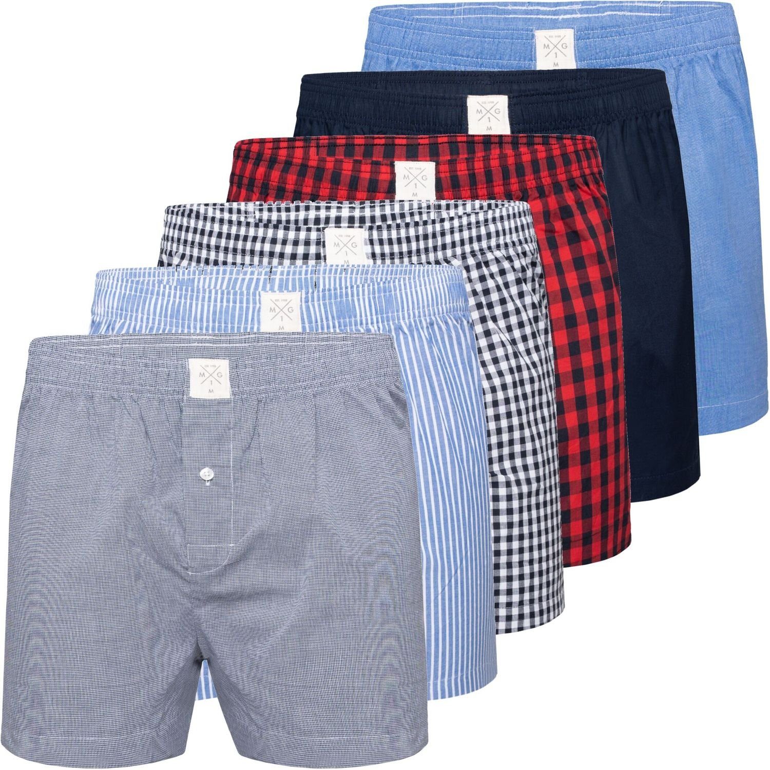 Boxershorts 6 er Pack Webboxer Boxershorts Boxer Shorts Herren kariert Sparpaket