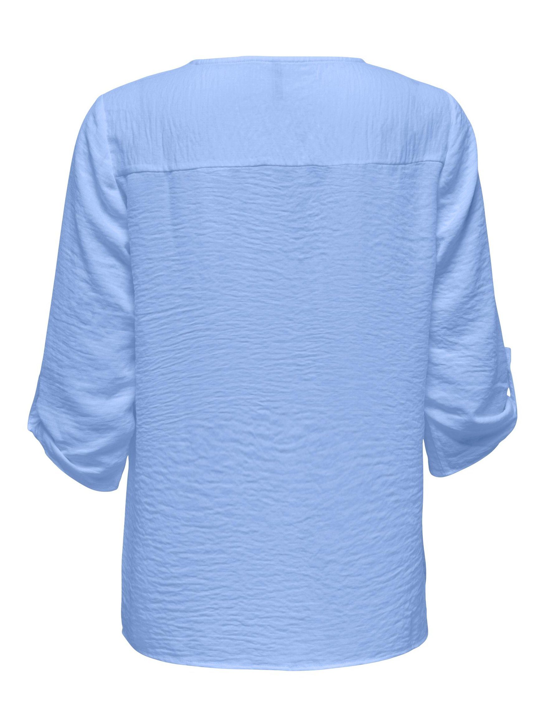 Design in Shirt (1-tlg) V-Neck Bluse JACQUELINE Hemd Blau TOP Blusenshirt JDYDIVYA 3703 Freizeit de YONG