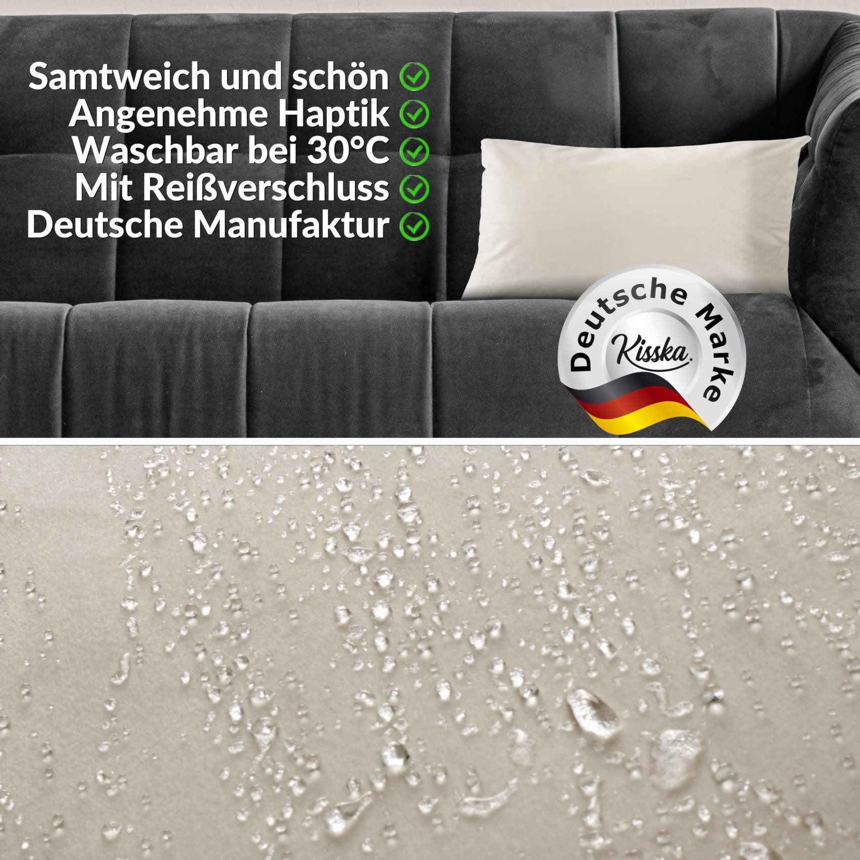 ANRO Dekokissen Kissenhülle MIT oder OHNE Füllung Kissenbezug Zierkissen, Kissenhülle in 30x50cm ohne Füllung Perlweiß