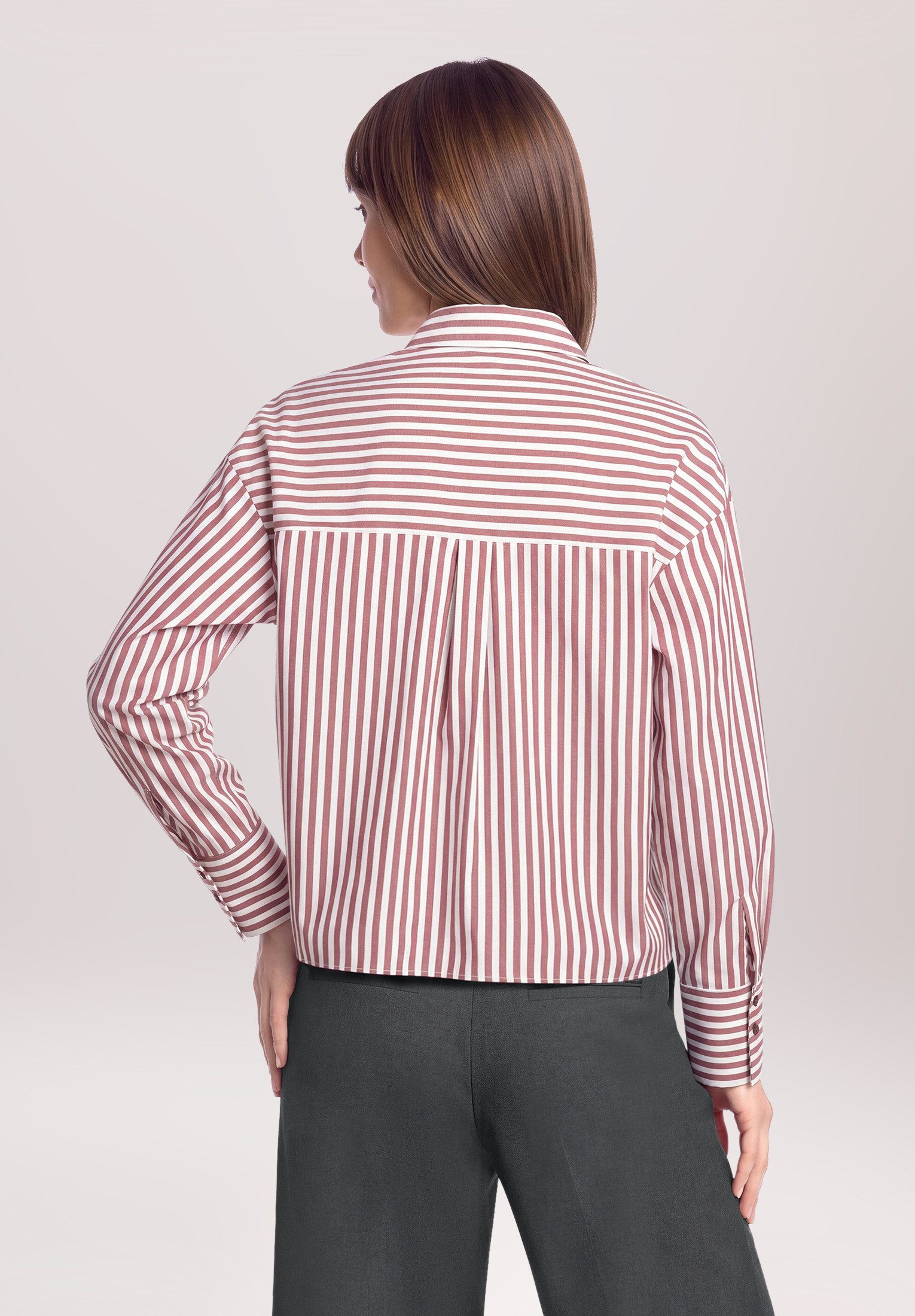 Betty&Co Hemdbluse Damen mit überschnittenen Ärmeln