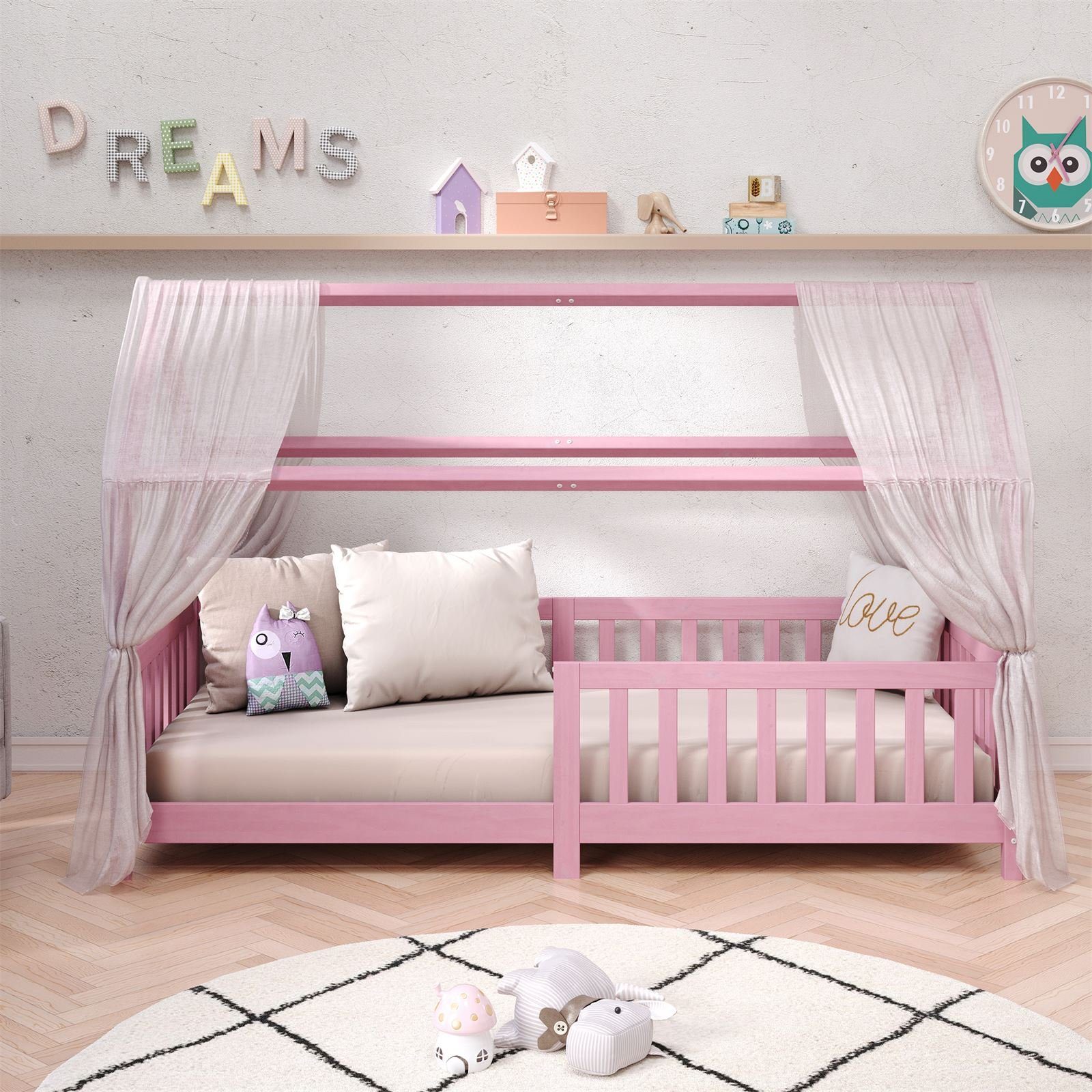 IDIMEX Kinderbett NINA, Hausbett Montessori Bett Kiefer 90 x 200 Tipibett m günstig online kaufen