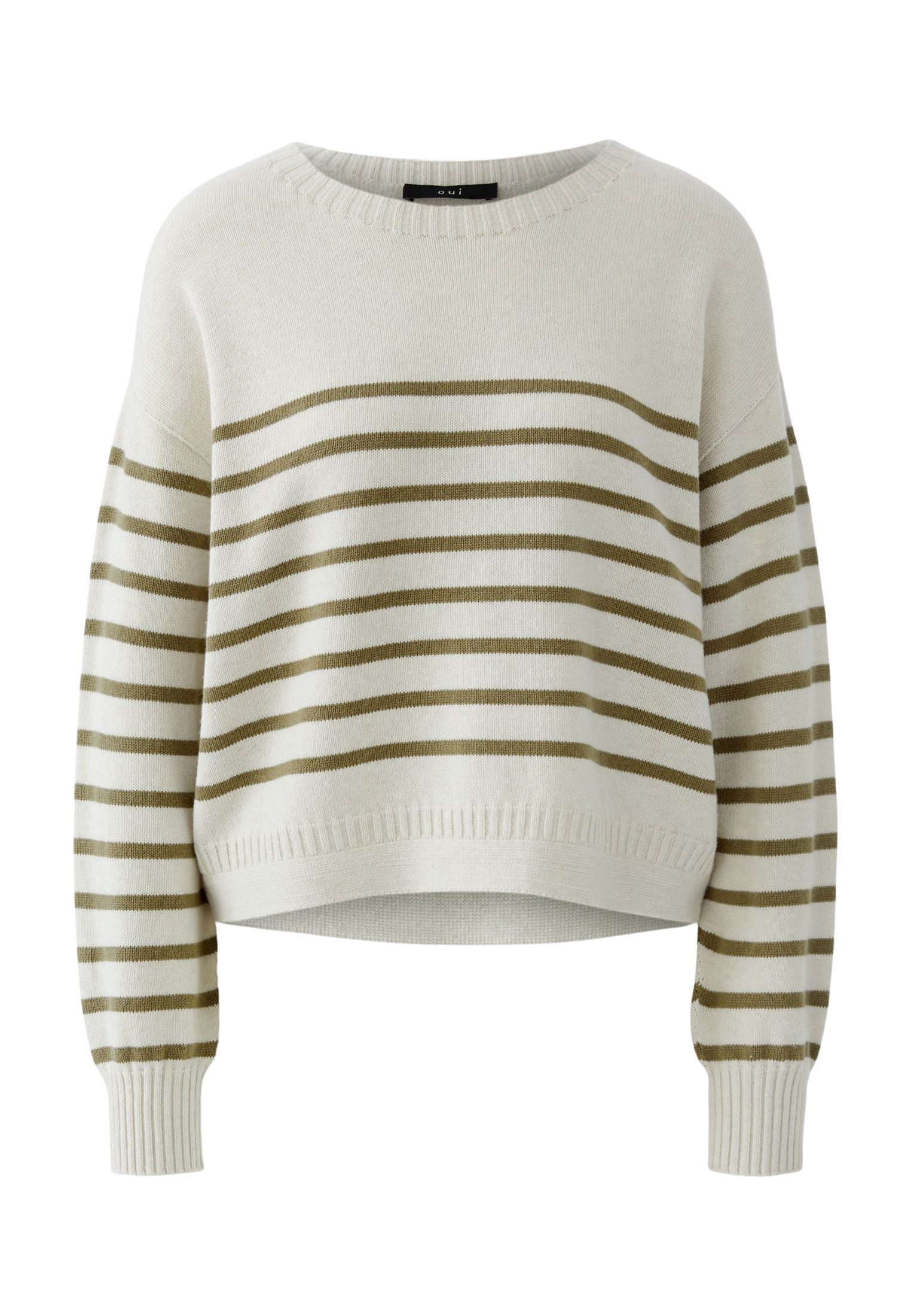 Oui Rundhalspullover Pullover