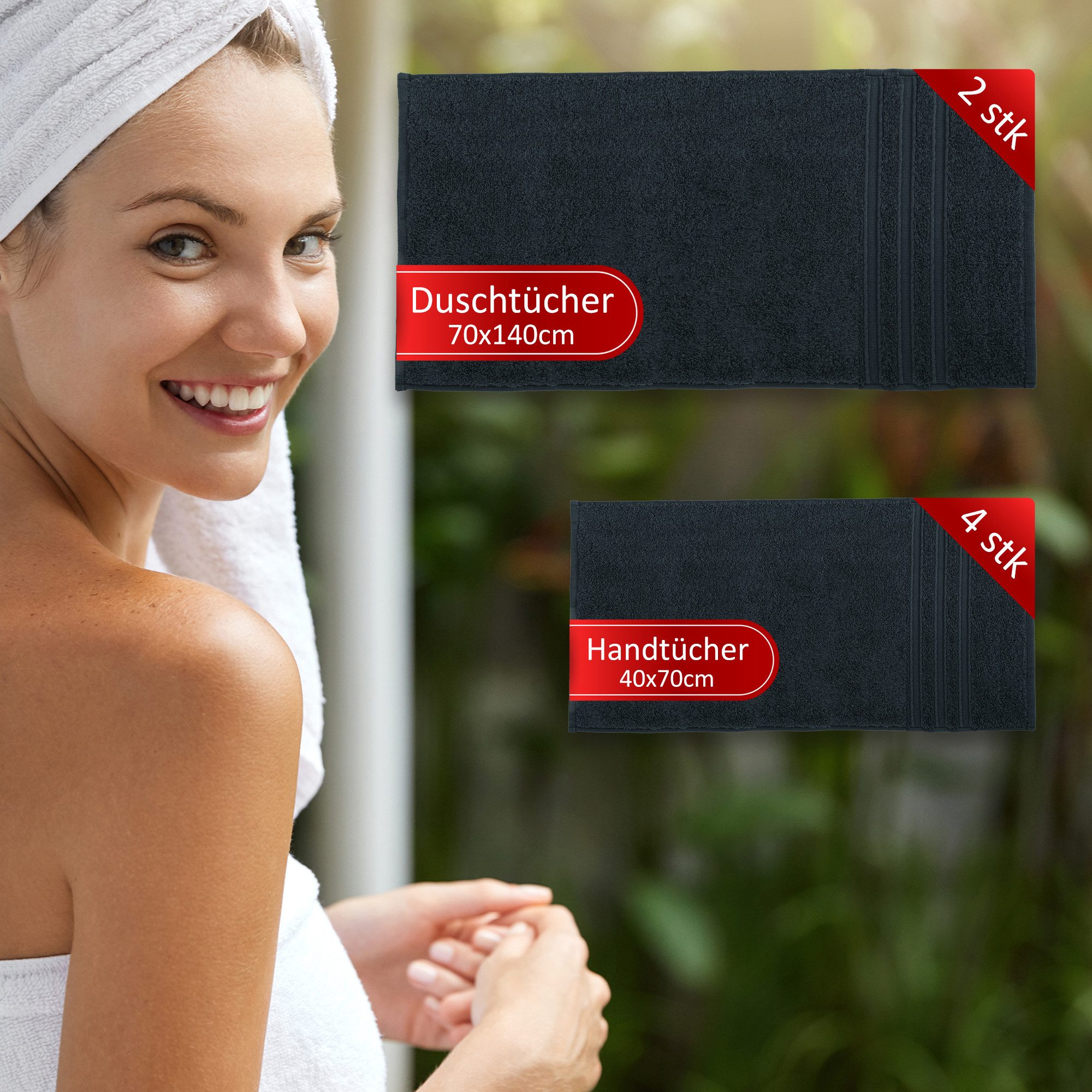Veluna Home Badetücher Duschtücher Set, Duschtücher günstig online kaufen