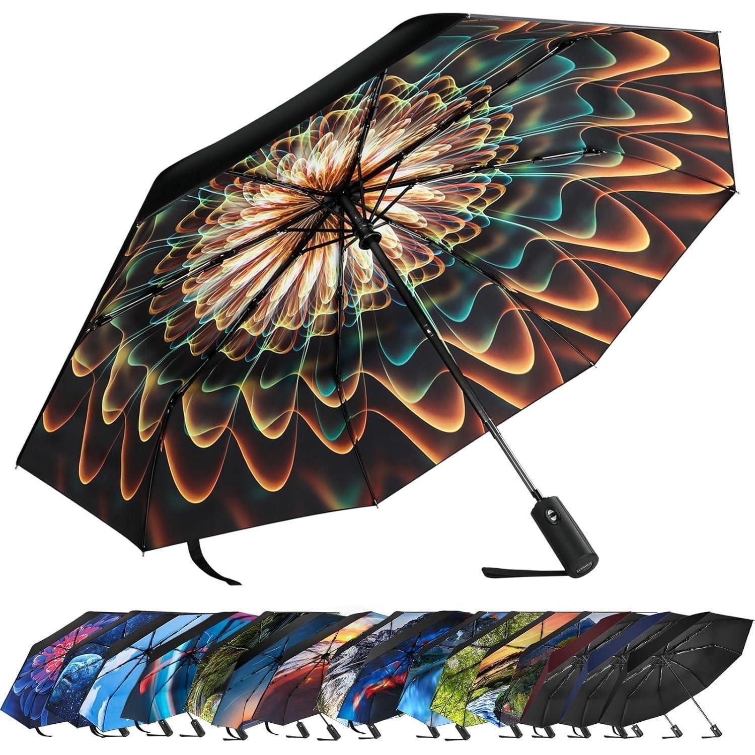 Taschenregenschirm Faltbarer Regenschirm UV-geschützt Niedliche Aufdrucke