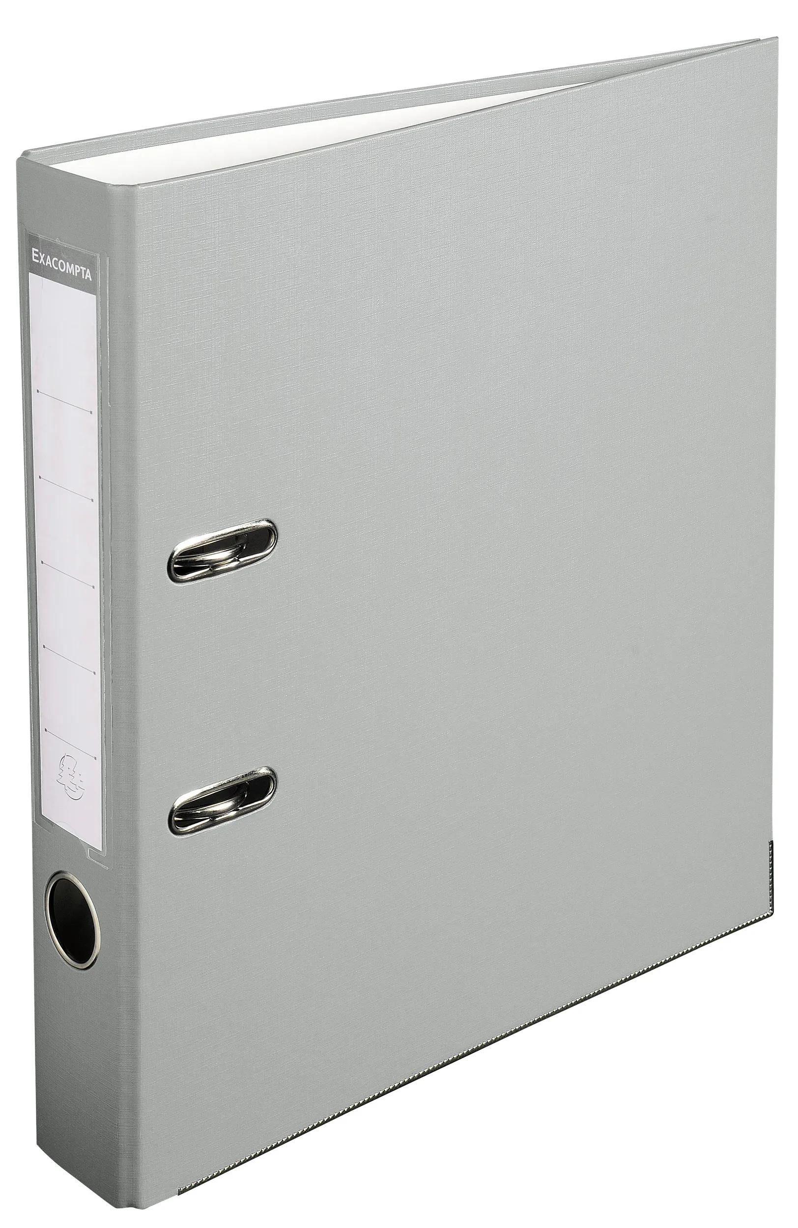 EXACOMPTA Aktenordner 20x Ordner PP, + 2 Ringen, Rücken 50mm, 32x29cm A4, Grau, 915416B, Ordner PP