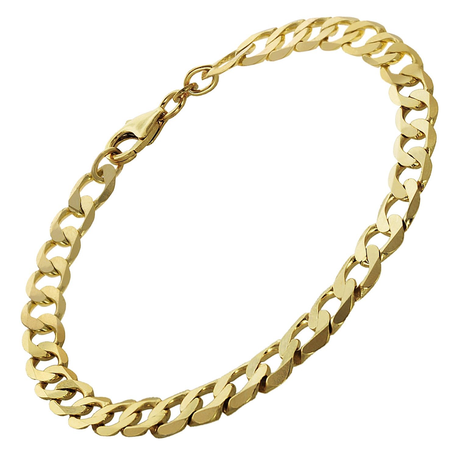 trendor Gliederarmband 333 Gold Panzerkette Breite 7 mm