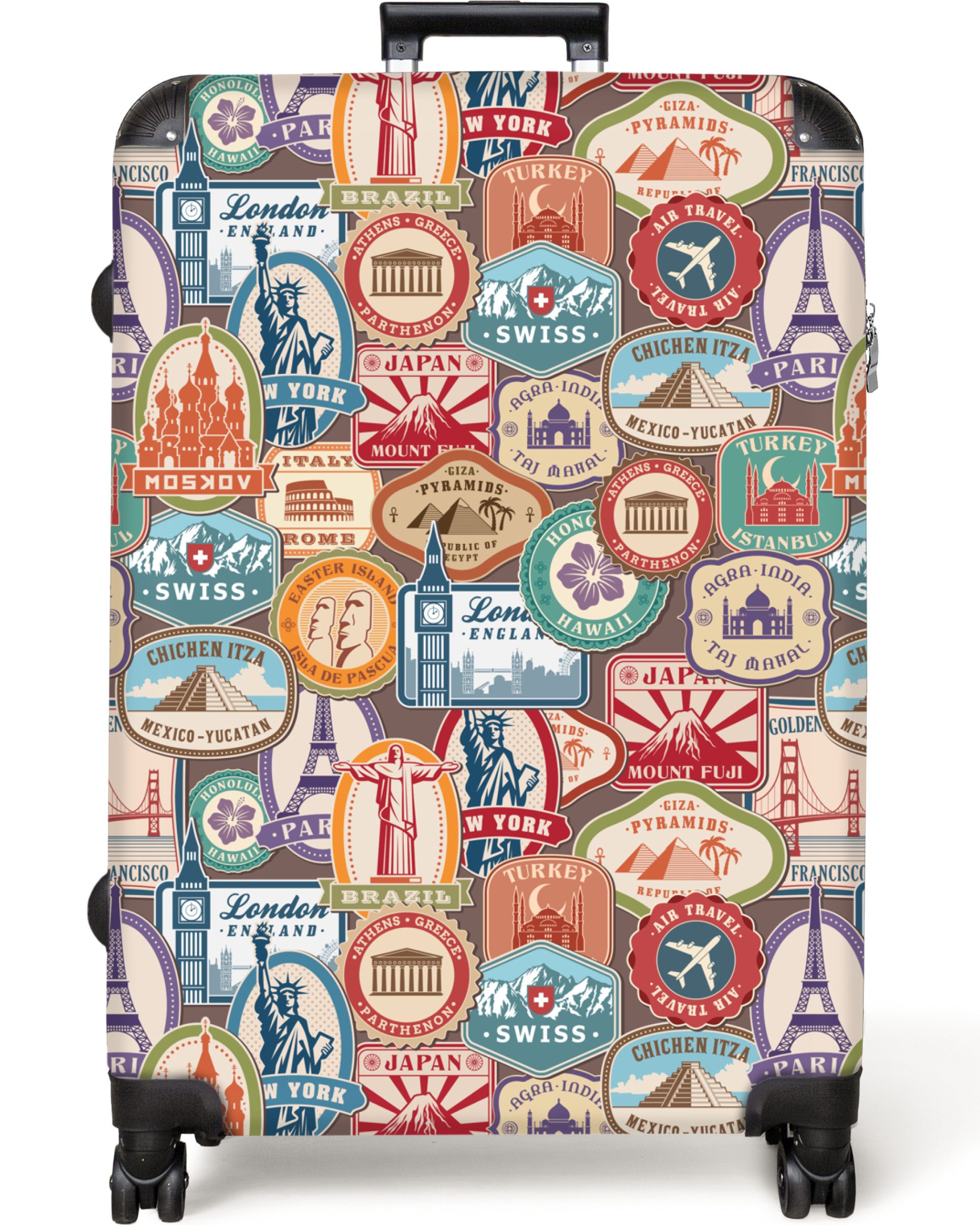 NoBoringSuitcases.com© Hartschalen-Trolley Reisen - Muster - günstig online kaufen