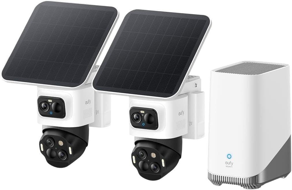 eufy Security Überwachungskamera eufy Security eufyCam S4 4K Kabellose Solar-Überwachungskamera Außen (Außenbereich, 2-tlg., eufyCam S4, Nachtsicht)