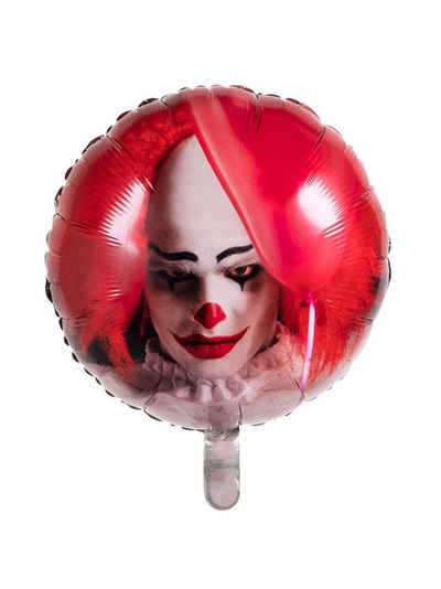Boland Folienballon Horrorclown Folienballon, Ballon zur Befüllung mit Gas - für Halloween & Mottoparty