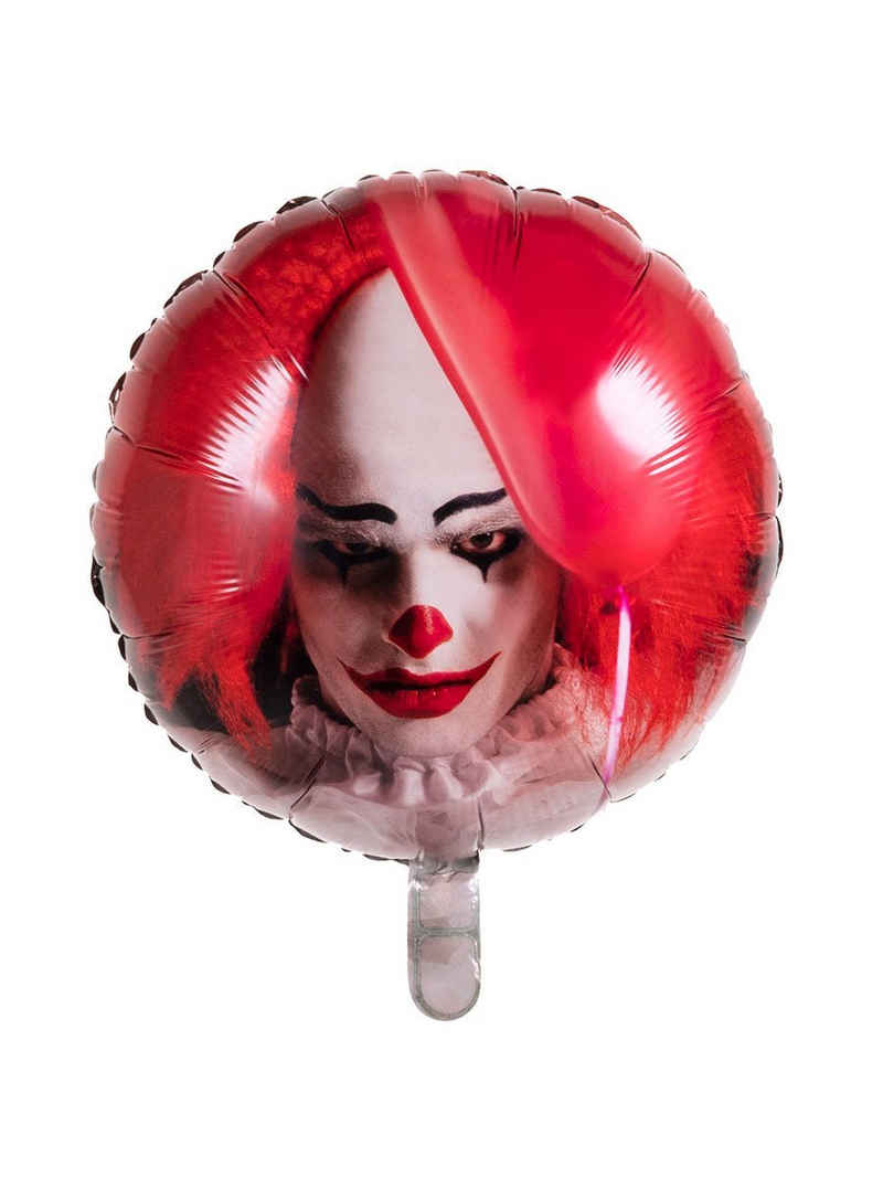 Boland Folienballon Horrorclown Folienballon, Ballon zur Befüllung mit Gas - für Halloween & Mottoparty
