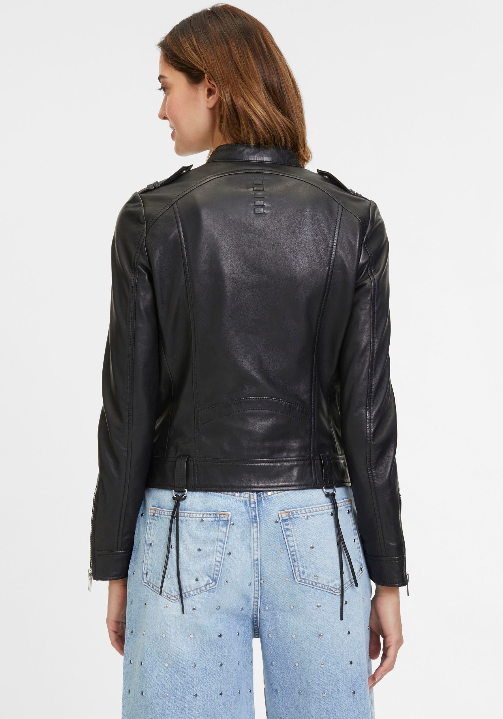 Mauritius Lederjacke G2WFyana SF mit Reißverschluss, Stehkragen günstig online kaufen