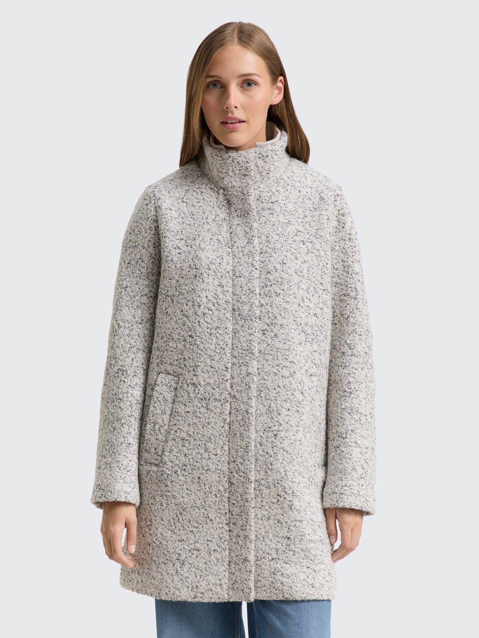TOM TAILOR Denim Kurzmantel Куртки Bouclé Wollmantel mit Stehkragen