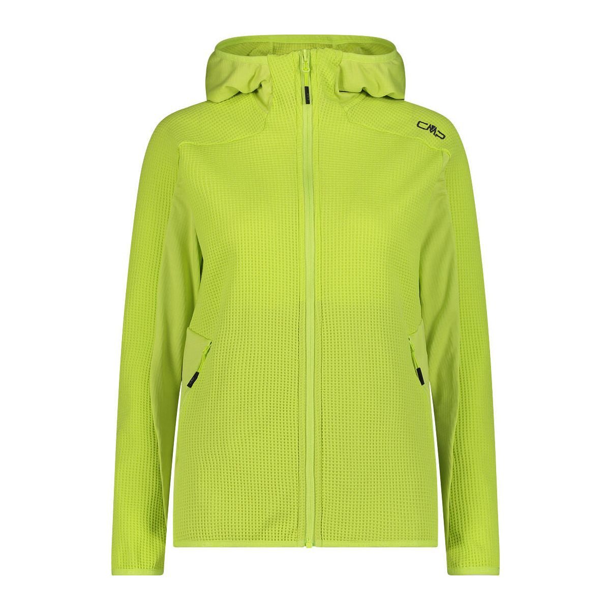 CMP Fleecejacke Woman Jacket FIX Hood Vielseitiges Outdoorsweatshirt mit winddichtem Reißverschluss, ideal