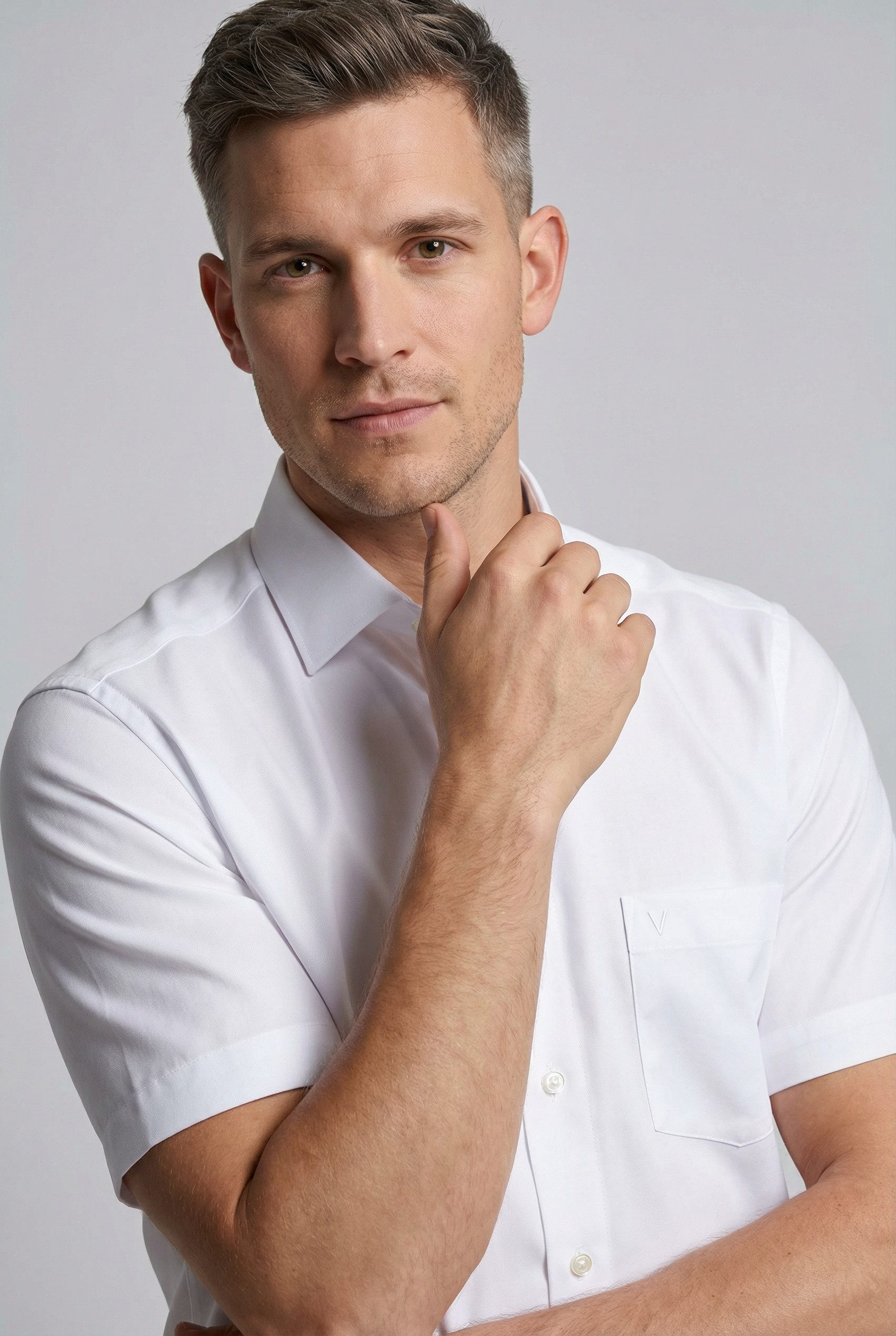 MARVELIS Kurzarmhemd Businesshemd, New-Kentkragen, comfort fit