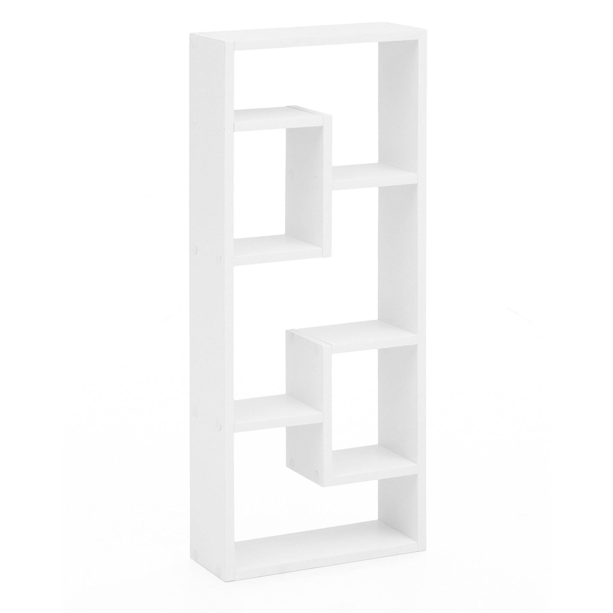 FINEBUY Wandregal SuVa12007_1, Weiß 36x90x13,5 cm Holz Design Hängeregal Mo günstig online kaufen