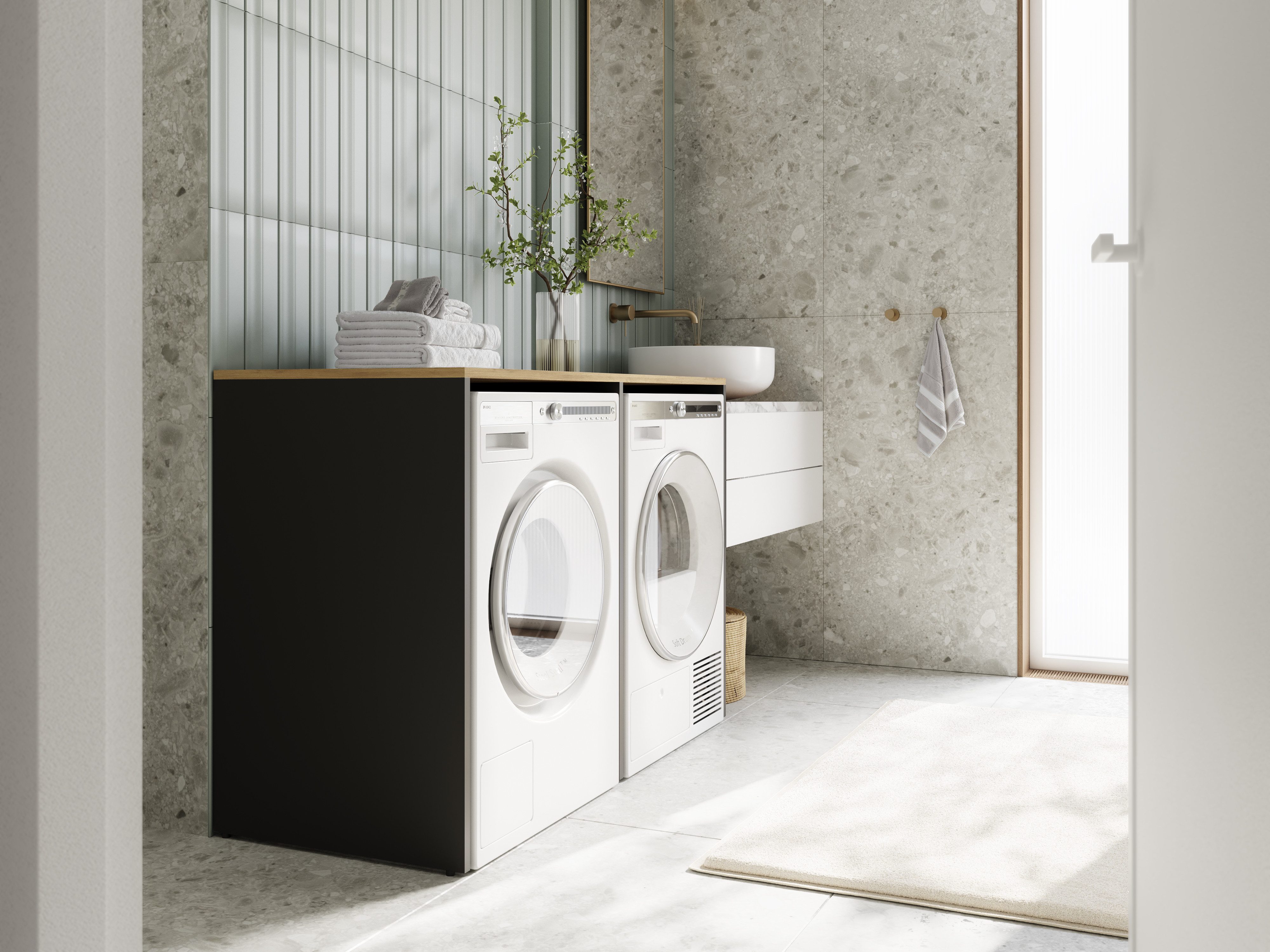 Platan Room Waschmaschinenumbauschrank DORA Waschmaschinenschrank 130 günstig online kaufen