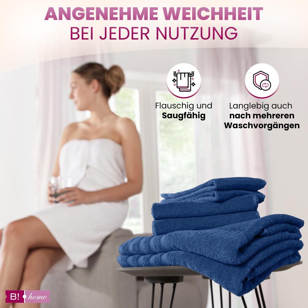 B!HOME Handtücher Set Saunatücher, Duschtücher, Gästehandtücher 100% Baumwo günstig online kaufen