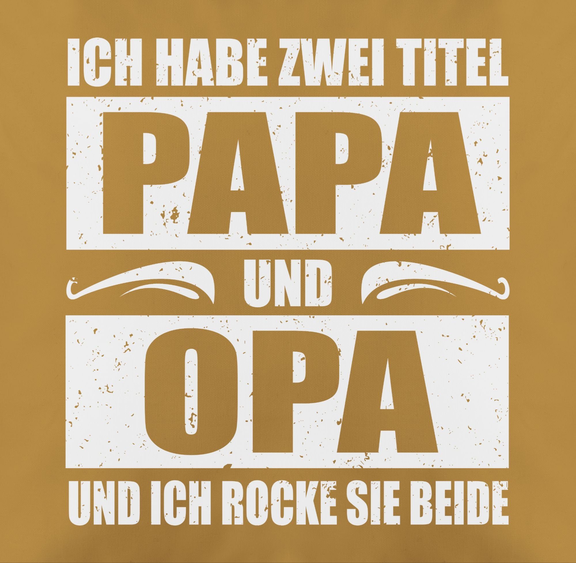 - Gelb Titel / habe Ich Kissen Shirtracer Vatertagsgeschenk und Opa weiß, zwei 3 Dekokissen Papa simpel