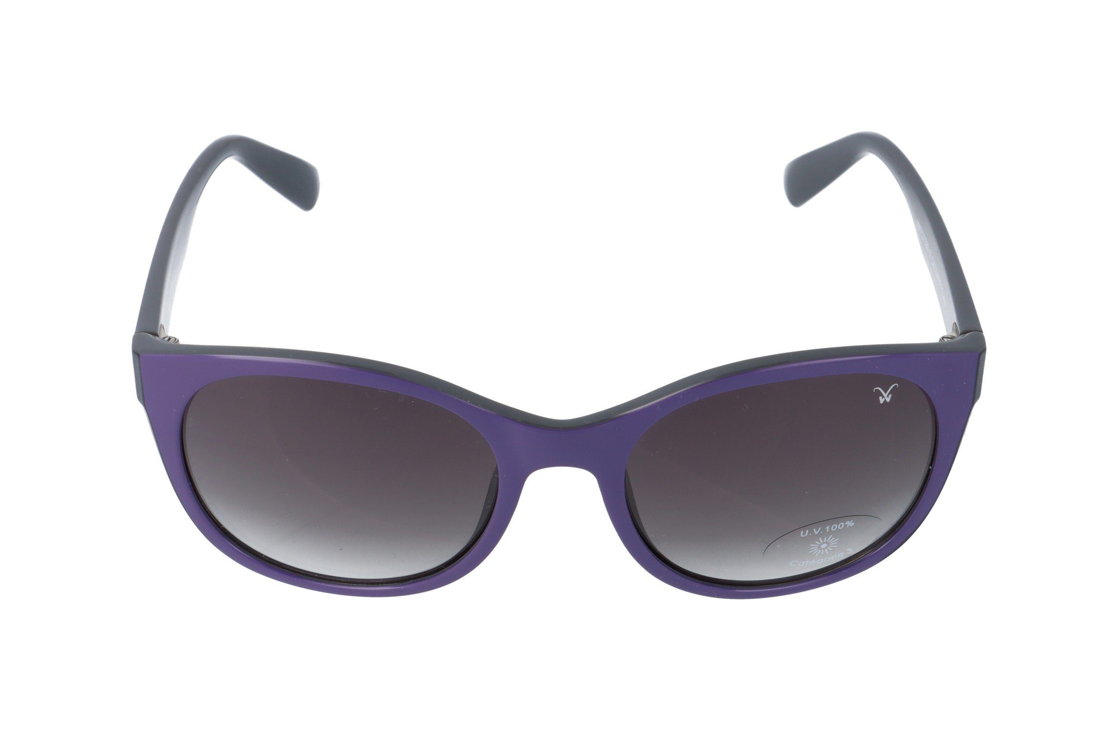 Gamswild Sonnenbrille UV400 GAMSSTYLE Modebrille Cat-Eye Damen Herren Unisex Modell WM7027 in lila, schwarz - beige, schwarz - lila