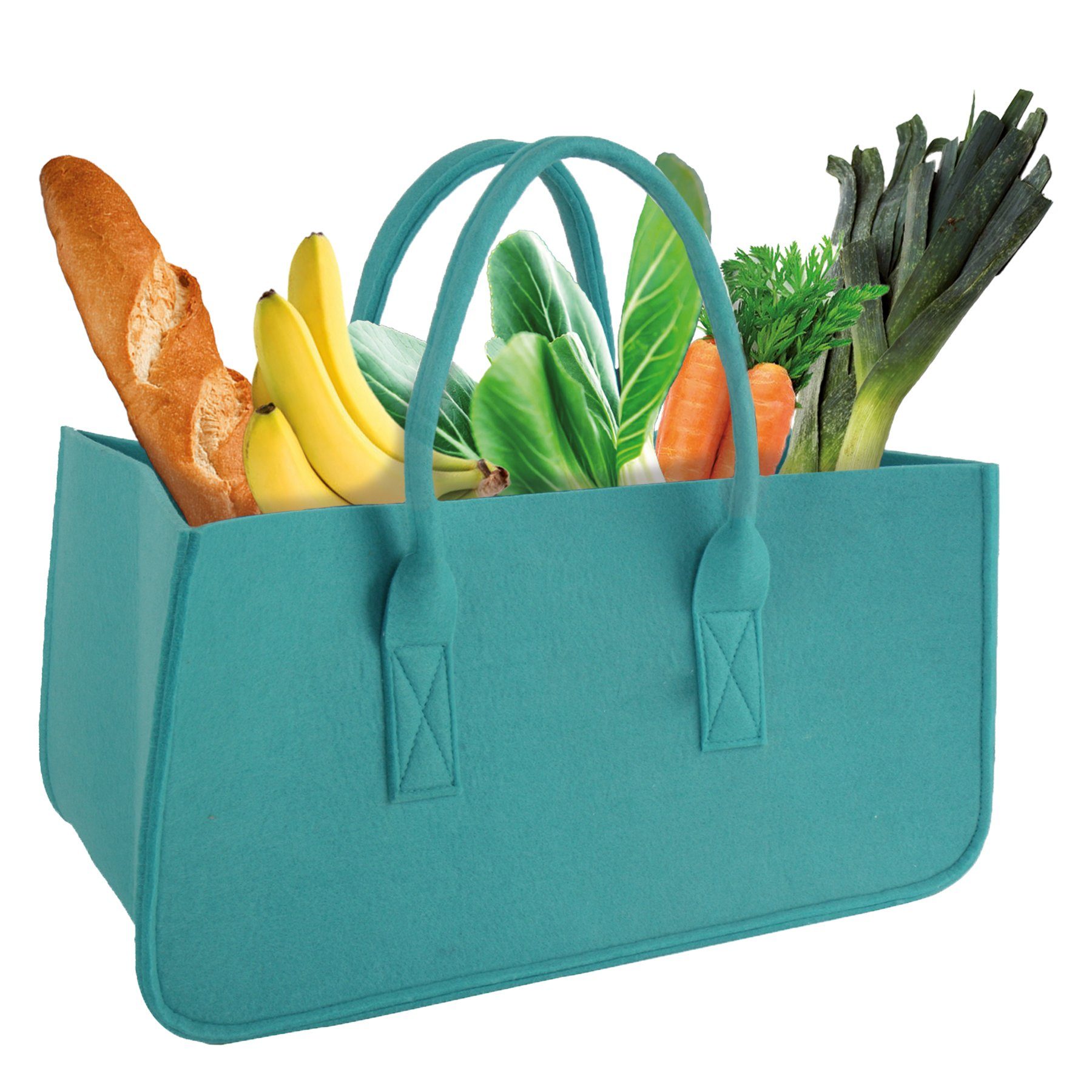 Close Up Freizeittasche Filztasche Kaminholz Türkis Tragetasche, Felt Bag günstig online kaufen