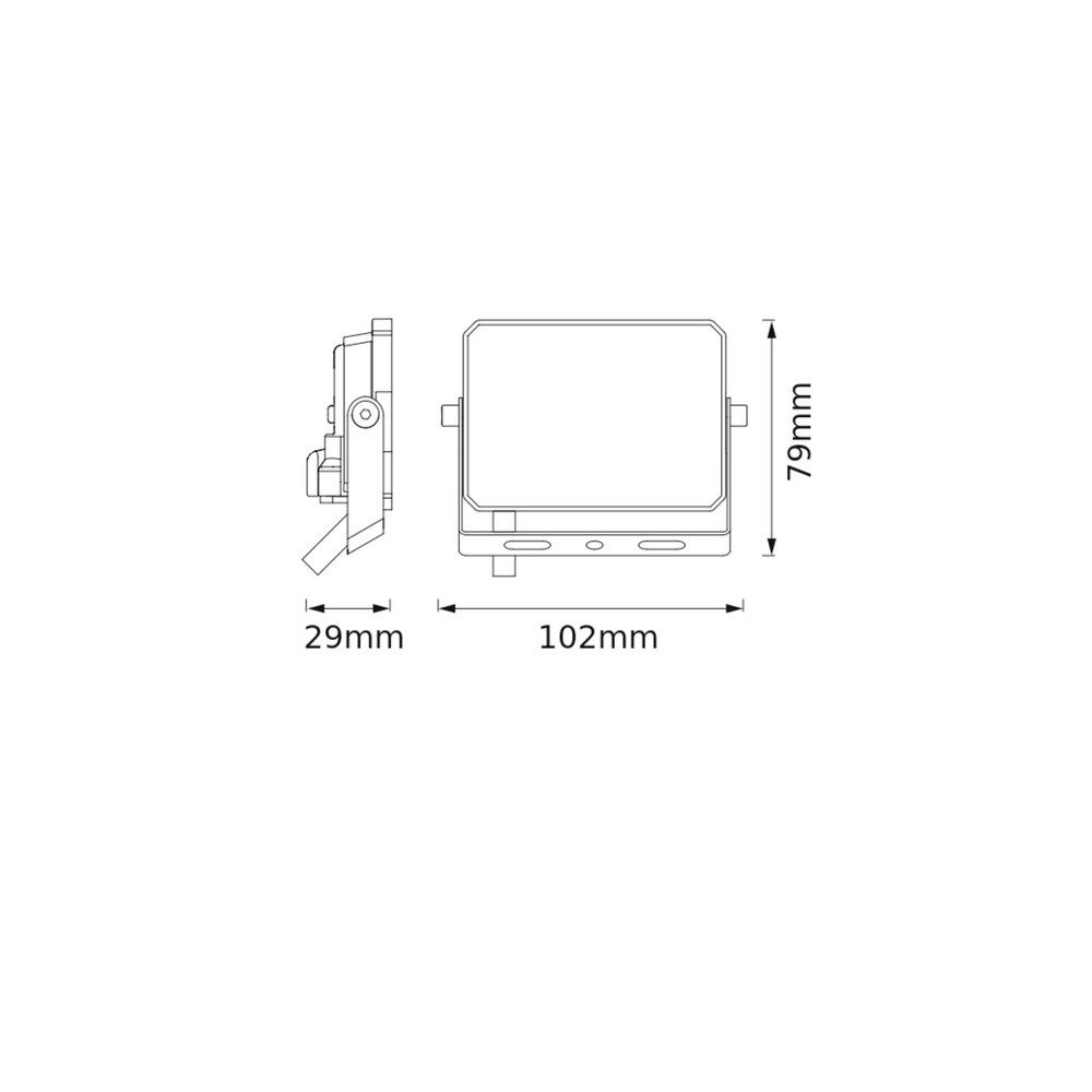 Osram LED Flutlichtstrahler OSRAM HOMELIGHTING FLOODLIGHT LUX 10W 830 BLACK 4099854489365 LED-Flut