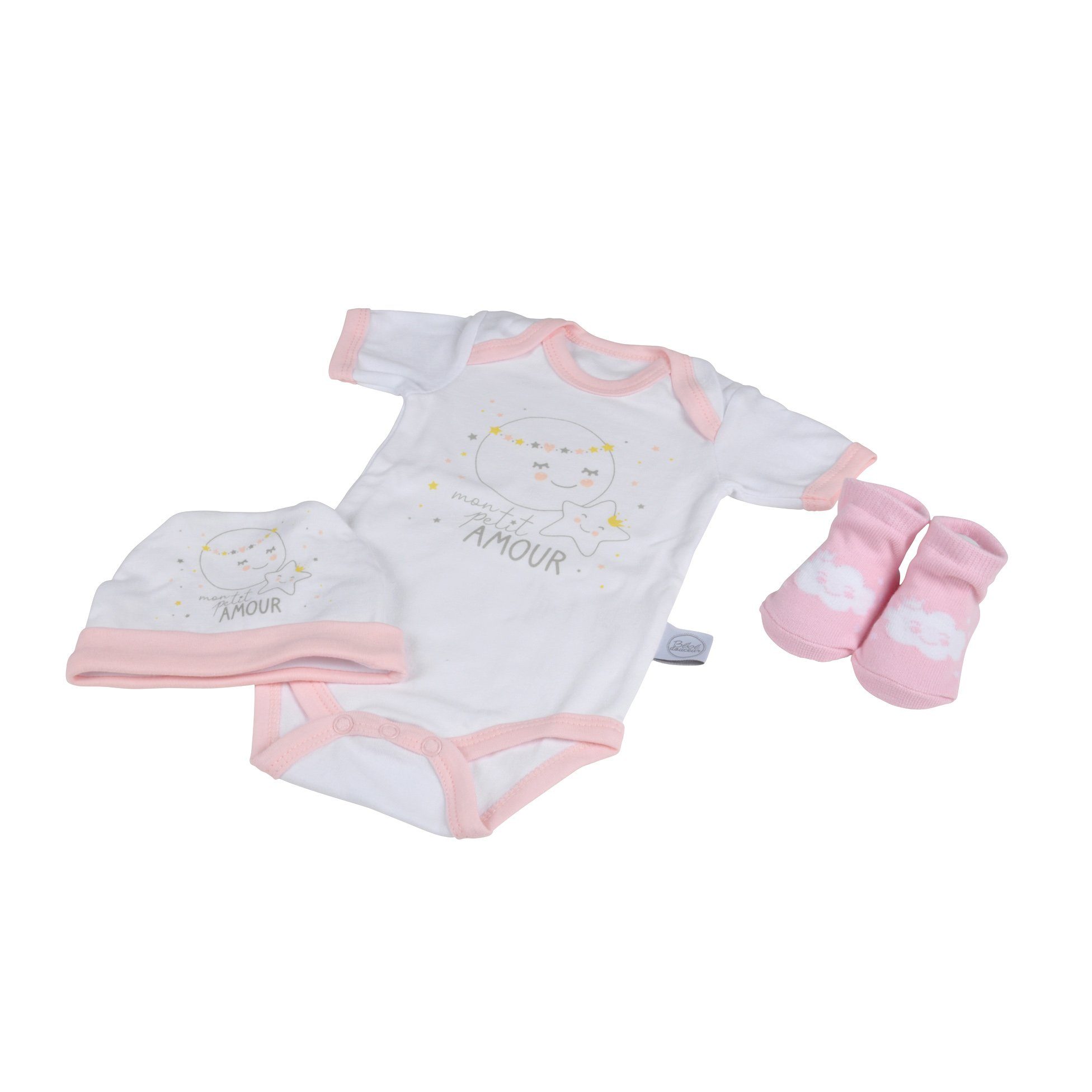 Baby Set Geschenk Neugeborenen-Geschenkset tlg. dynamic24 Erstlingsset Outfit Erstausstattung Sterne 3