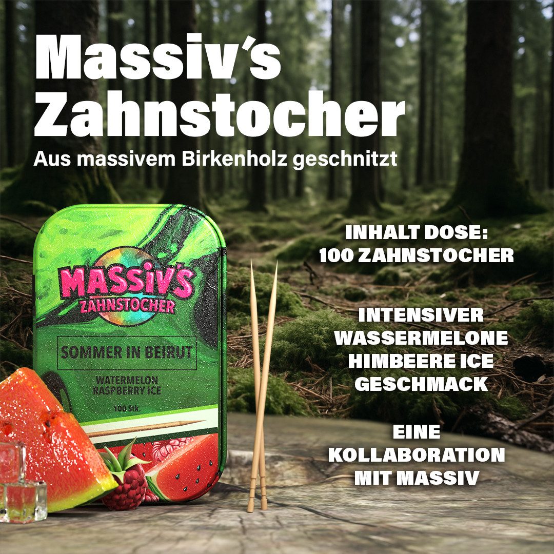 Wunder Zahnstocher Mundpflegecenter Massiv's Zahnstocher - Zahnstocher mit Geschmack – SOMMER IN BEIRUT, Zahnstocher mit Geschmack, Zahnstocher mit Geschmack