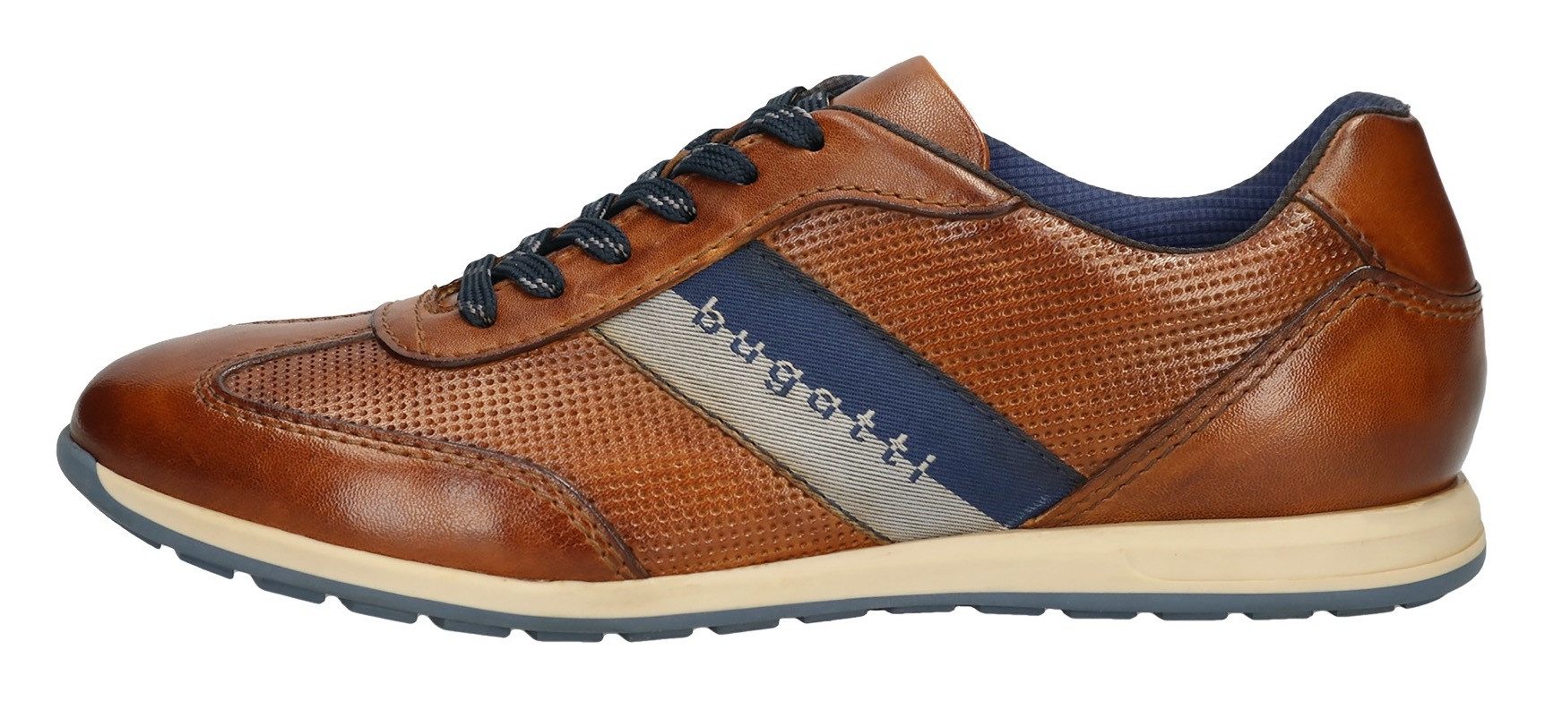 bugatti Sneaker, Businessschuh, Halbschuh, Schnürschuh mit Kontrast-Streifen