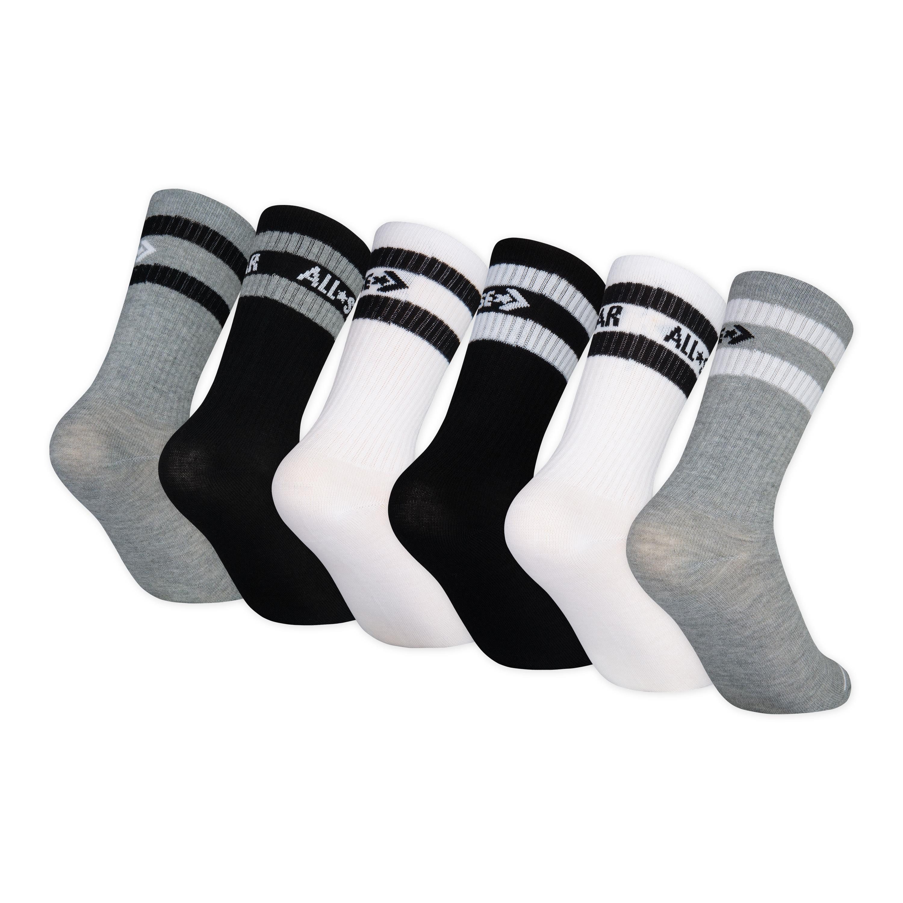 Converse Socken CHN BASIC WORDMARK CREW 6PK (6-Paar) für Children, im 6er-Pack, mit Elasthan-Anteil, weiches Material