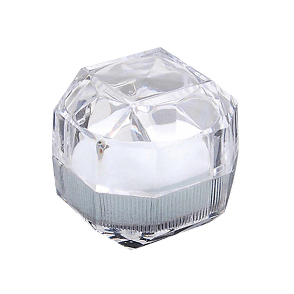 (2 St) Geschenk Rutaqian Ring Acryl Schmuckschatulle Transparente Aufbewahrungsbox Schmuckkasten