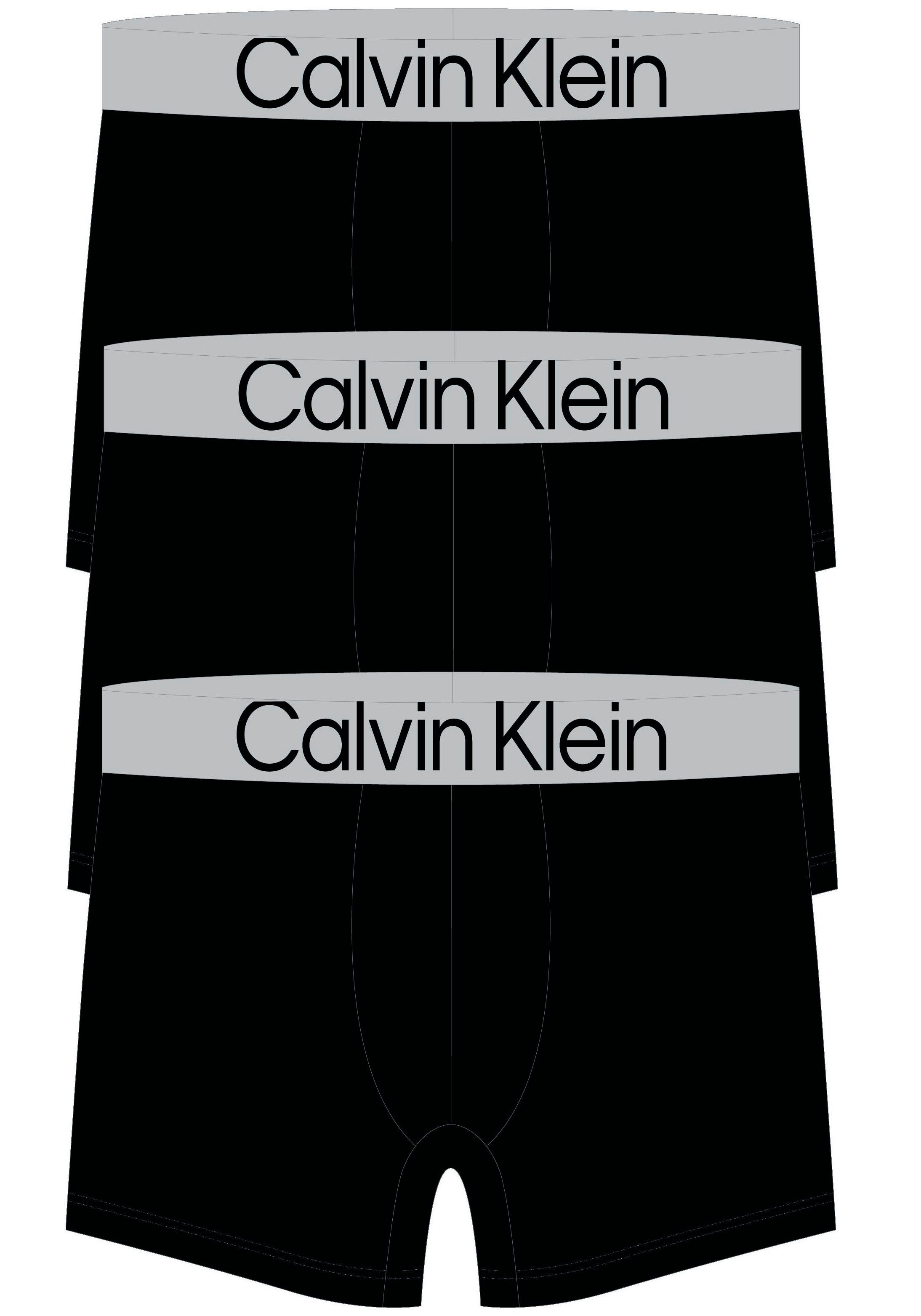 mit 3er-Pack) auf Bund BOXER BRIEF Calvin Underwear Klein Boxer (Packung, dem 3PK 3-St., Logoschriftzug